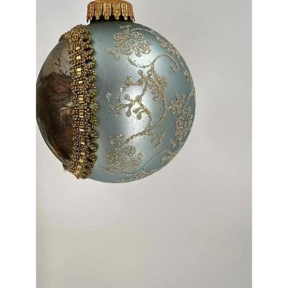 Christmas by Krebs Santa on Silk 1897 BULLER CLOS Ornament Hand Decorated 1992 - Picture 11 of 16